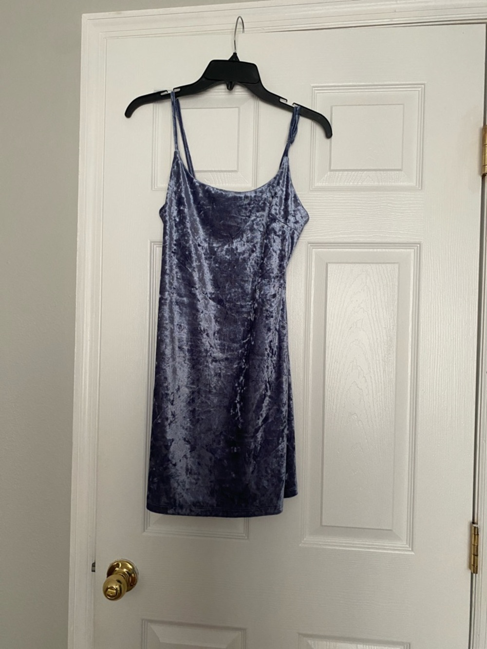 Forever21 Mini Velvet Dress in Dusty Blue